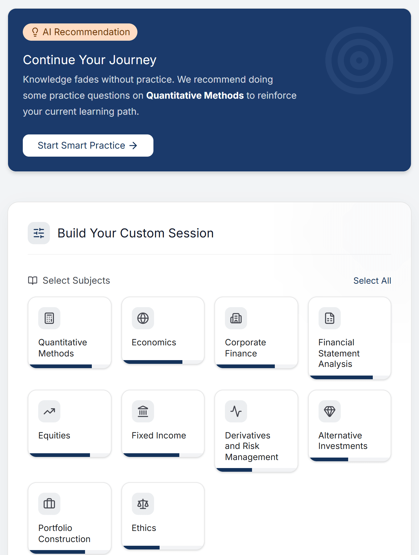 An EduFite practice session